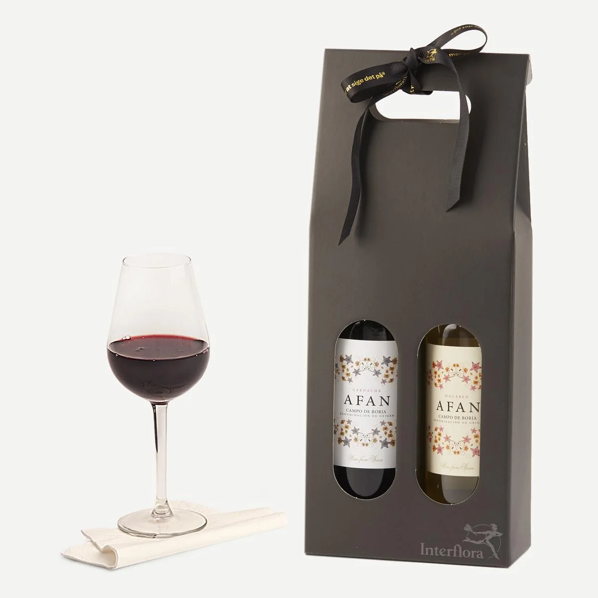 Vingaveæske med 2 fl. vin - efter eget valg